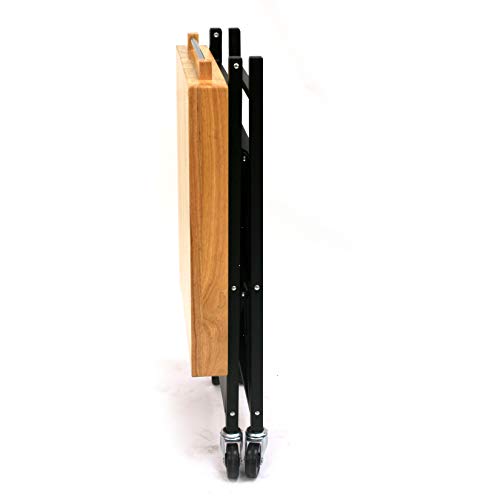 Origami Foldable Kitchen Island Black