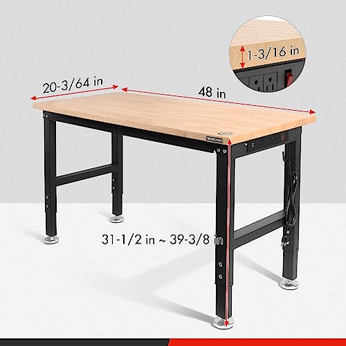 WORKPRO Adjustable Workbench Heavy Duty Workstation