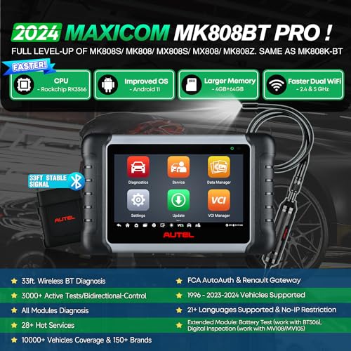 Autel MK808BT Diagnostic Upgraded Supports