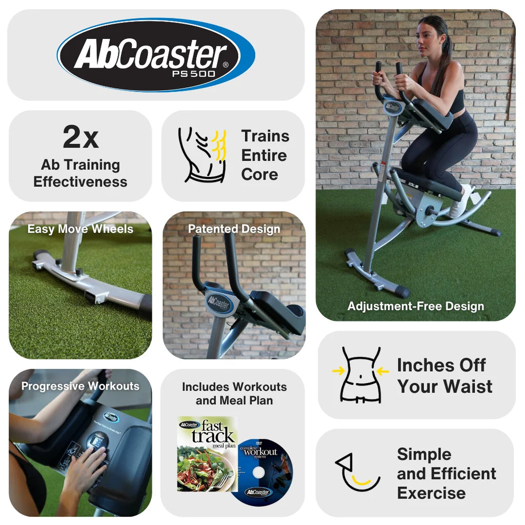 Ab Coaster PS500 - Original Ab Coaster, Ultimate Core Workout, 6 Pack Exercise Machine For Home