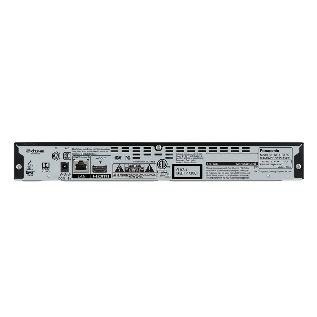 Panasonic 4K Blu Ray Player, Ultra HD Premium Video Playback and Hi-Res Audio - DP-UB150-K