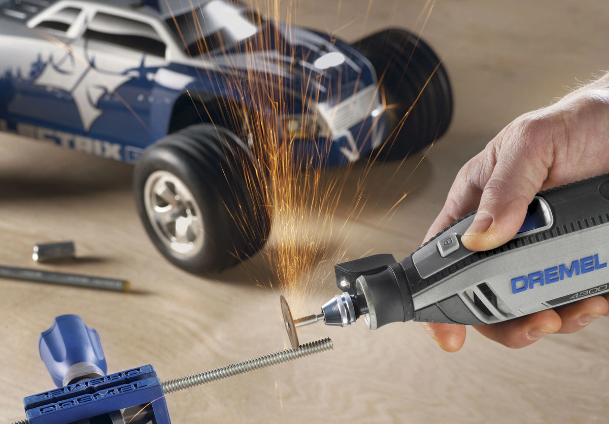 Dremel 4300-9/64 Corded Variable Speed Rotary Tool Kit with Flex Shaft and Hard Storage Case, High Power & Performance, Variable Speed - Engraver, Etcher, Sander, and Polisher