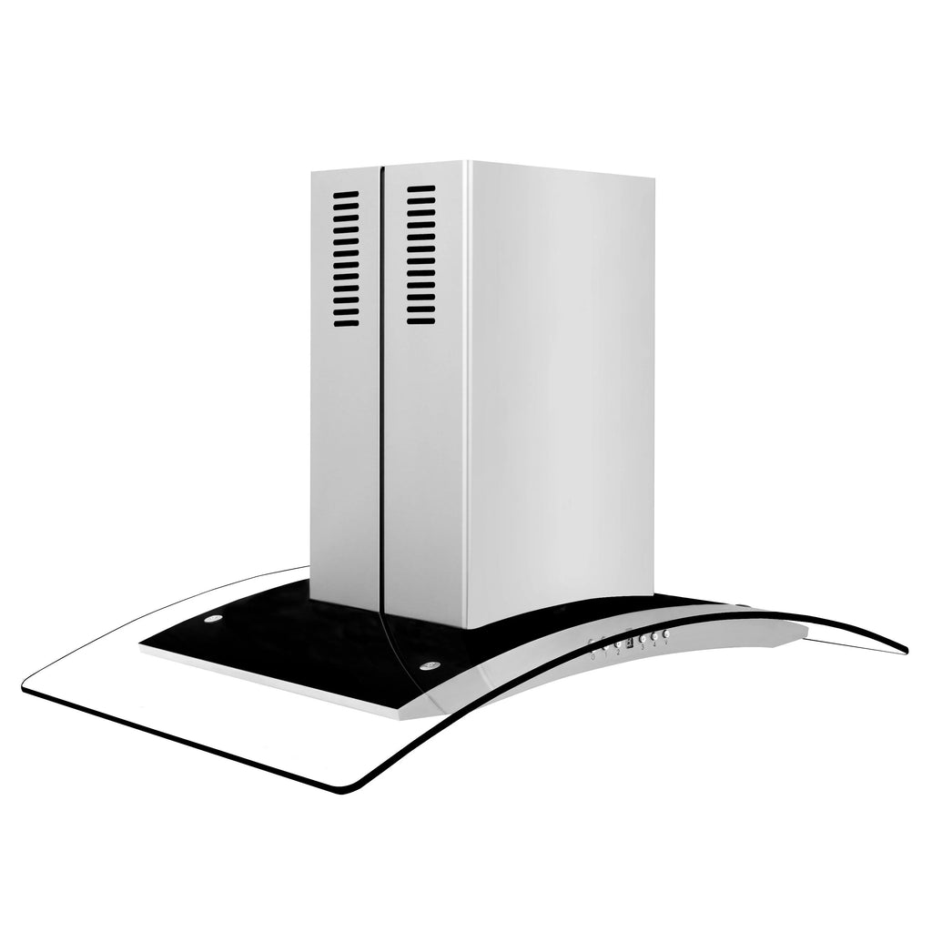ZLINE 30 in. Island Mount Range Hood in Stainless Steel & Glass (GL14i-30)