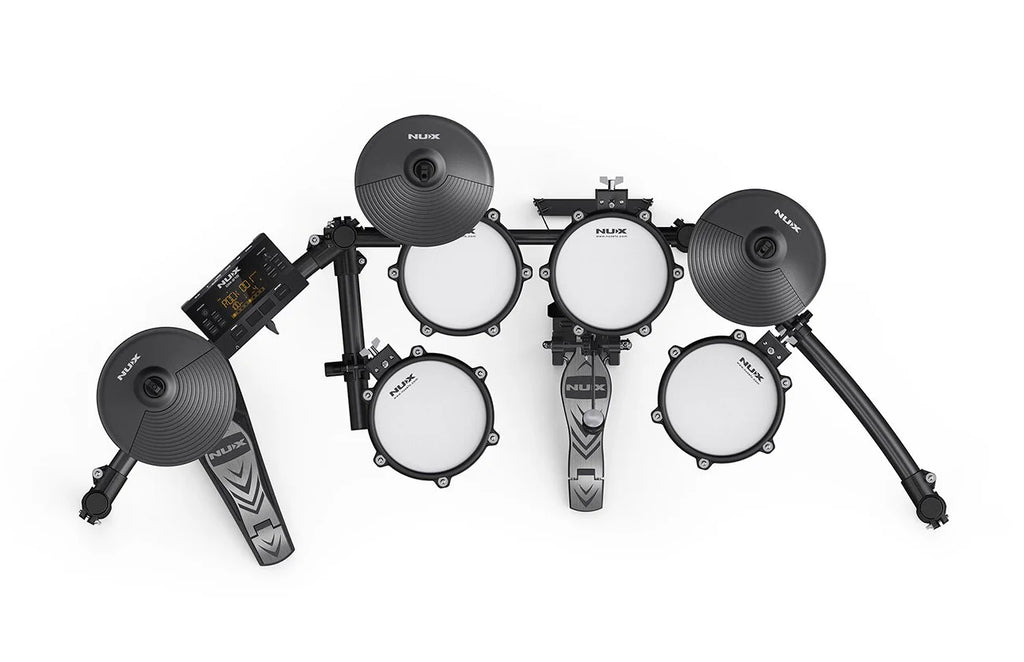 NUX Model DM-210 All Mesh Head Digital Electronic Drum Set, 8 Piece Kit