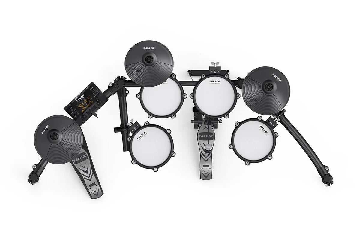 NUX Model DM-210 All Mesh Head Digital Electronic Drum Set, 8 Piece Kit