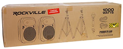 Rockville RPG122K Powered Speakers Bluetooth