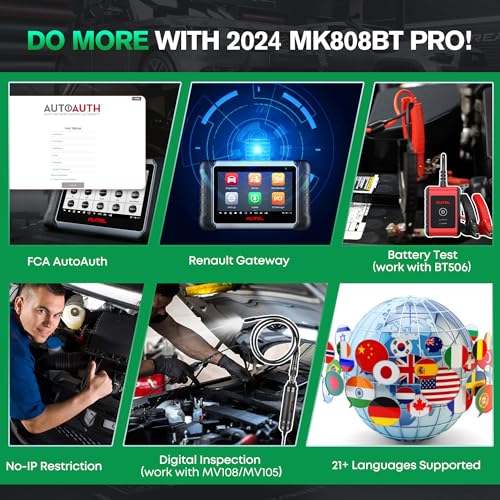 Autel MK808BT Diagnostic Upgraded Supports