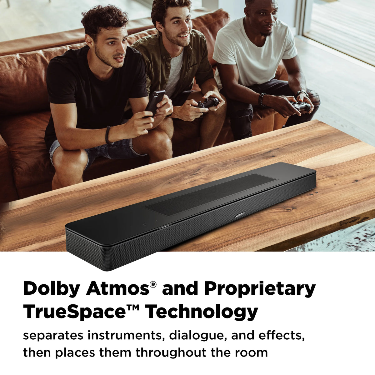 Bose Smart Soundbar 600 TV Wireless Bluetooth Surround Sound Speaker System, Black