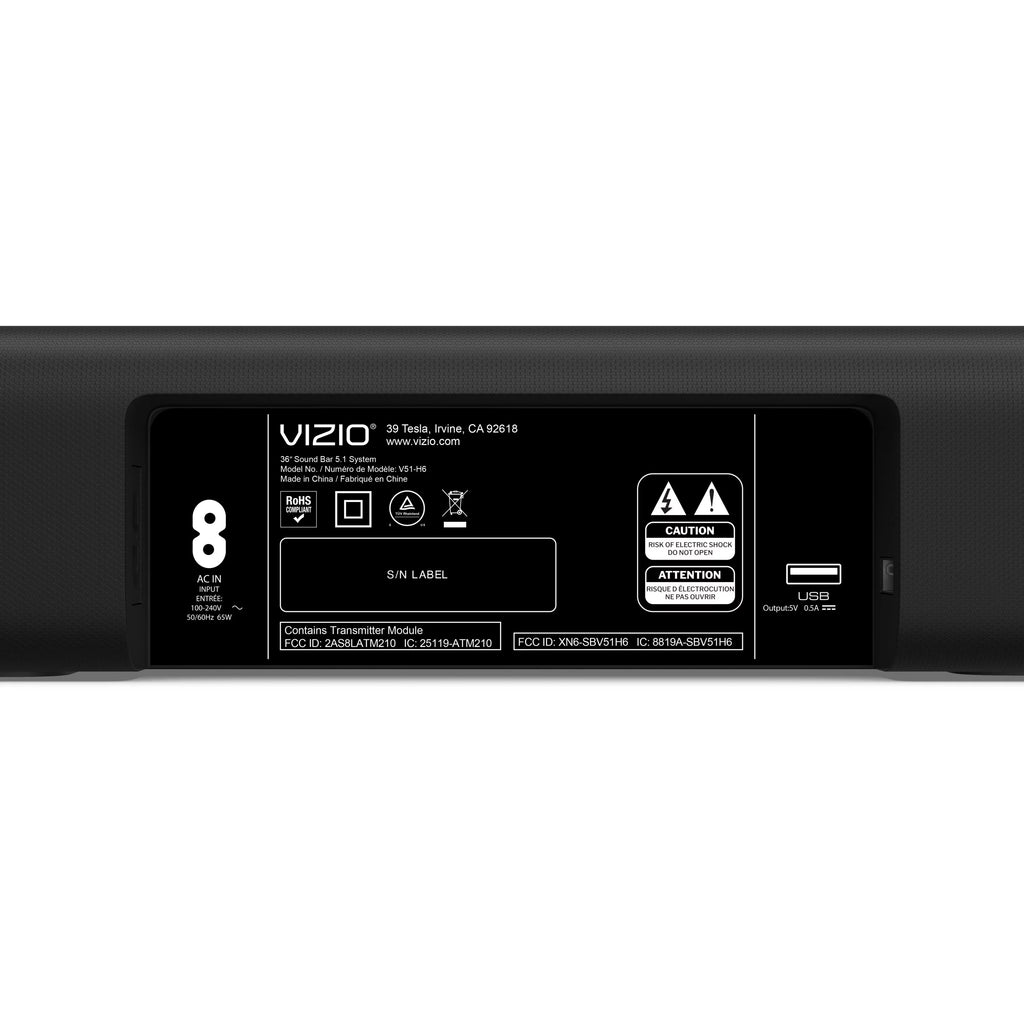 VIZIO V-Series 5.1 Home Theater Sound Bar with DTS Virtual:X, Bluetooth, HDMI ARC V51x-J6