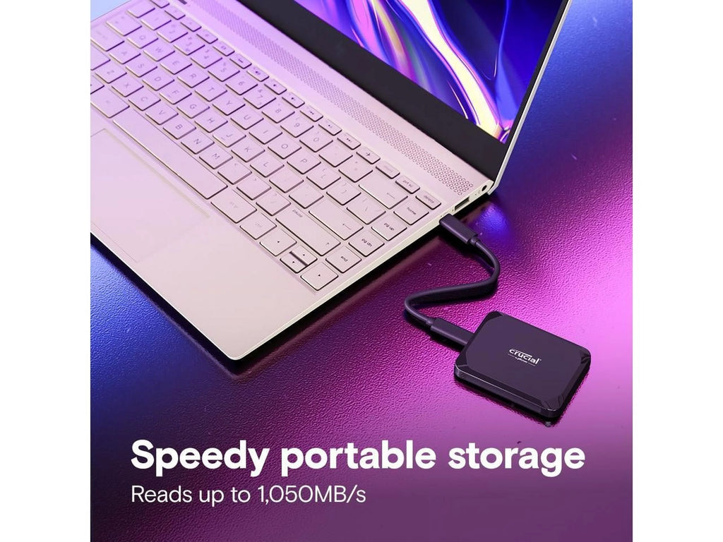 Crucial X9 2TB Portable SSD - Up to 1050MB/s Read - PC and Mac, Lightweight and small - USB 3.2 External Solid State Drive - CT2000X9SSD9