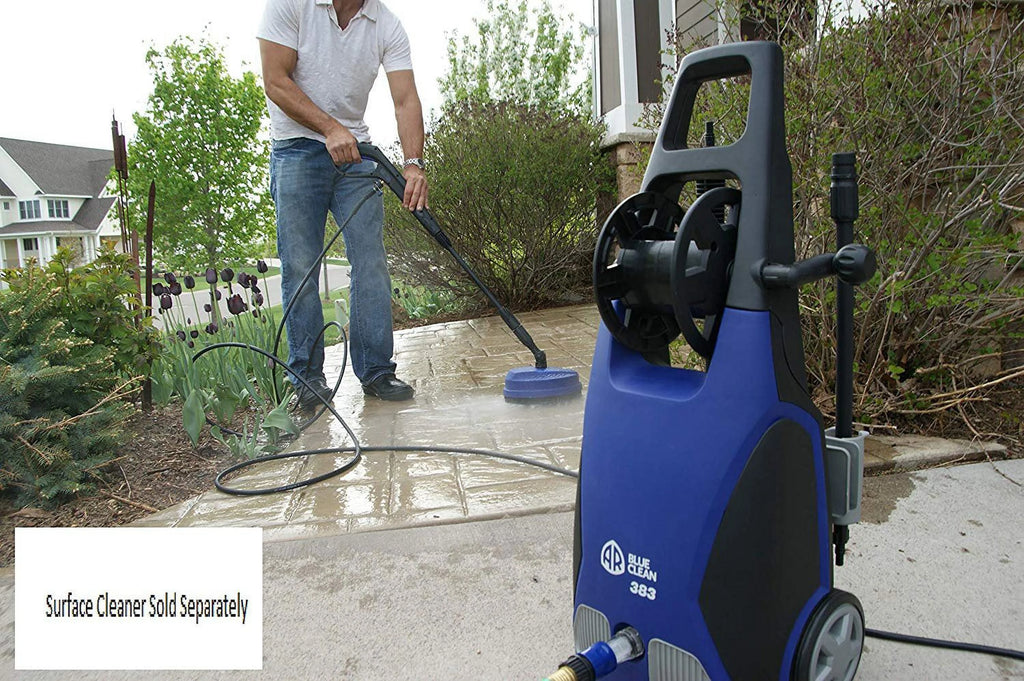 AR Blue Clean, AR383 1,900 PSI Electric Pressure Washer, Nozzles, Spray Gun, Wand, Detergent Bottle & Hose