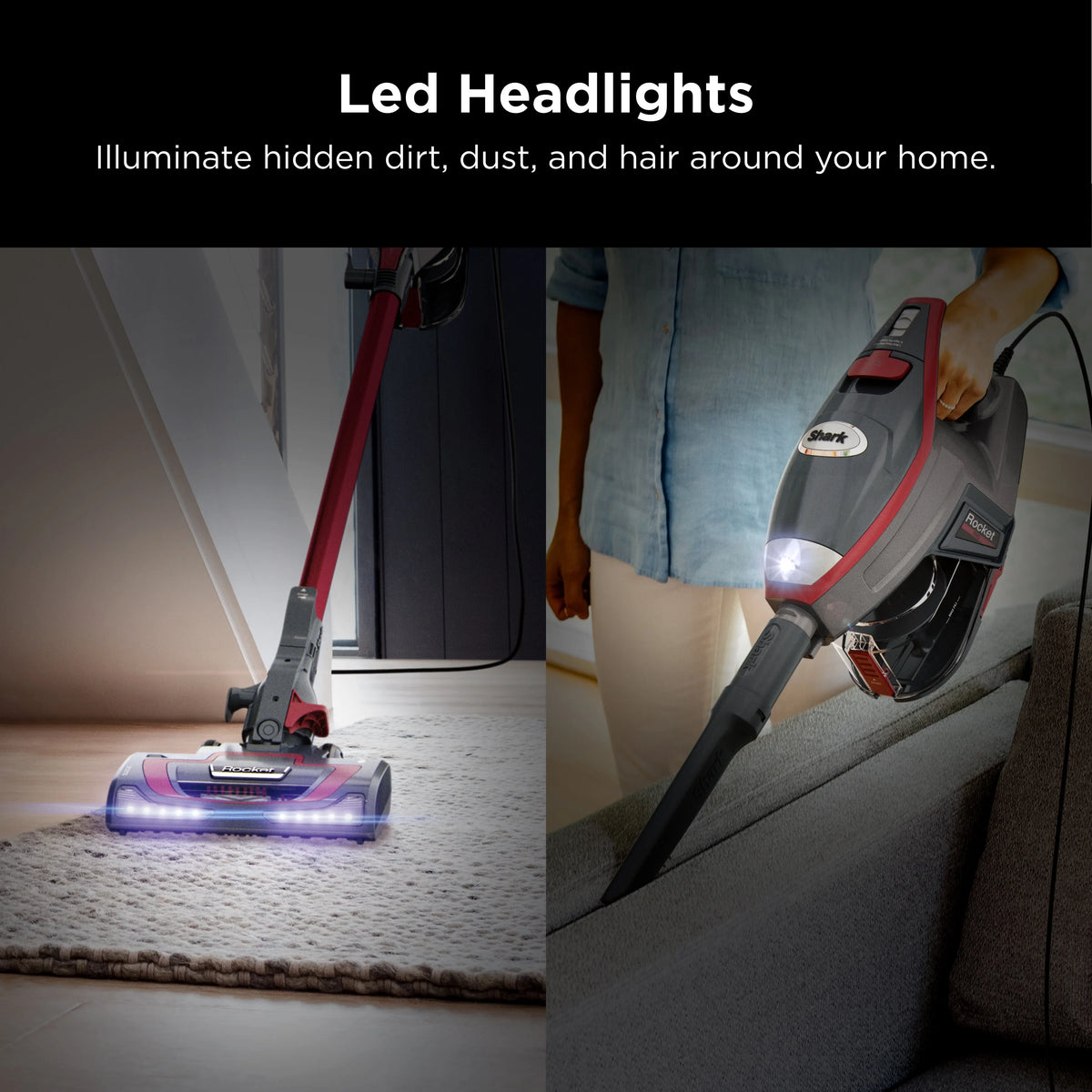Shark Rocket Pro Corded Stick Vacuum Cleaner, Red, HV370