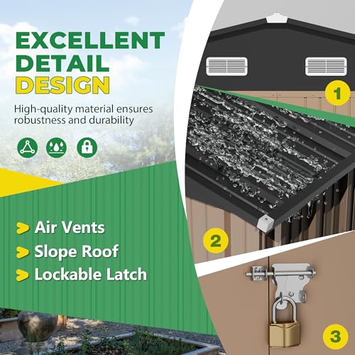 Devoko Outdoor Storage Metal Garden