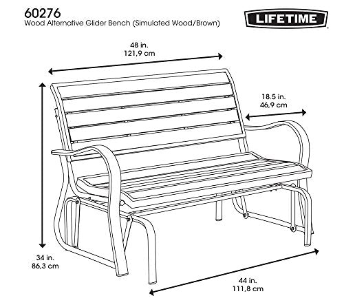 Lifetime 60276 Glider Bench Harbor