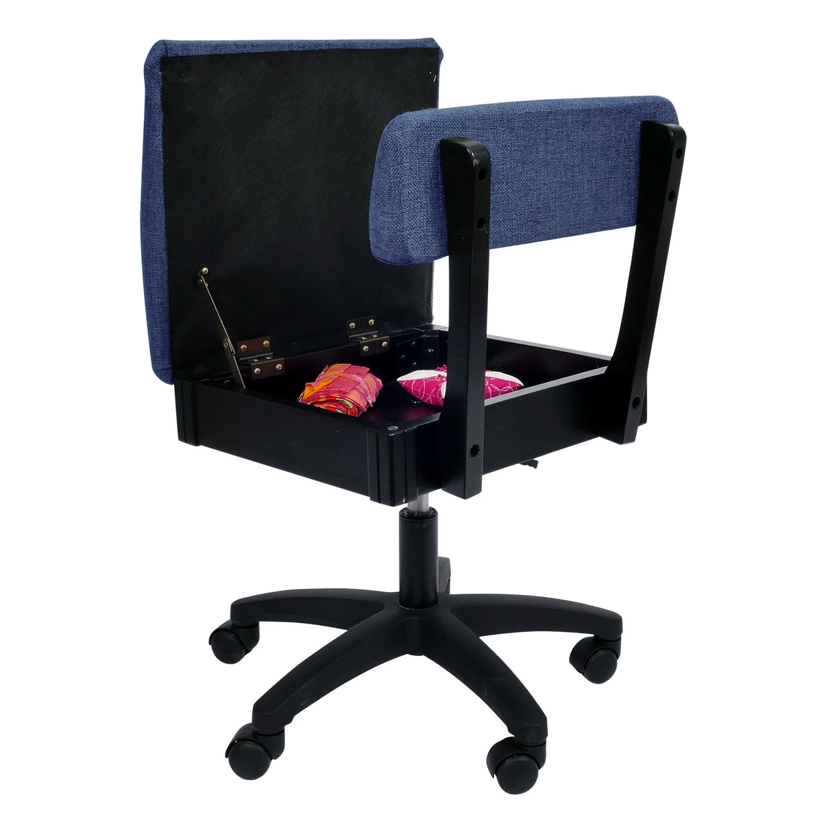 Arrow 19"L x 18"W Adjustable Height Hydraulic Sewing and Craft Chair - Duchess Blue