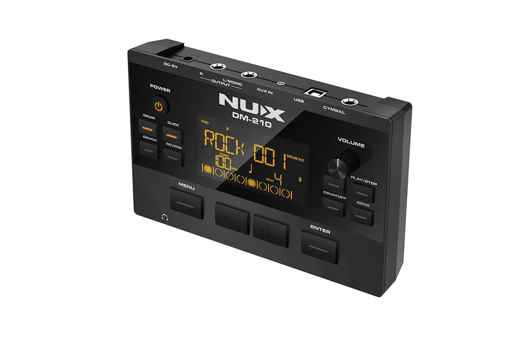 NUX Model DM-210 All Mesh Head Digital Electronic Drum Set, 8 Piece Kit