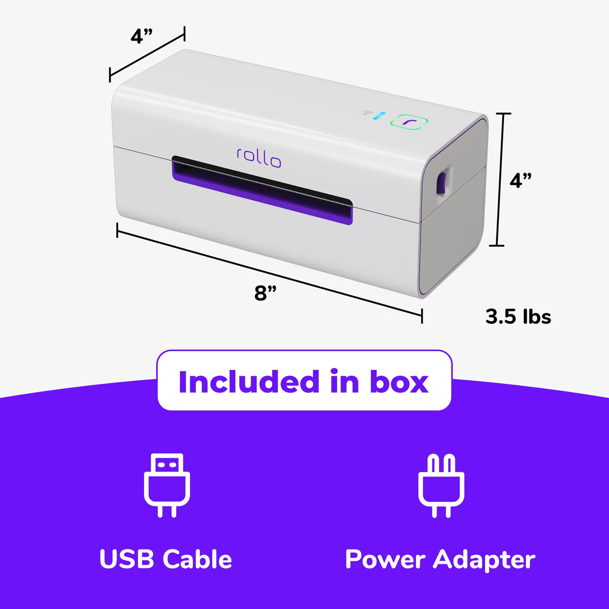 Rollo Wireless Shipping Label Printer - Wi-Fi Thermal Label Printer for Shipping Packages - AirPrint from iPhone, iPad, Mac