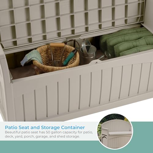 Suncast Gallon Patio Bench Storage