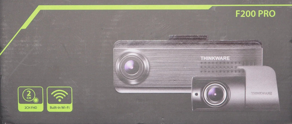 THINKWARE F200 PRO Front and Rear Dash cam with GPS Accessory TW-F200PROD32CH Black