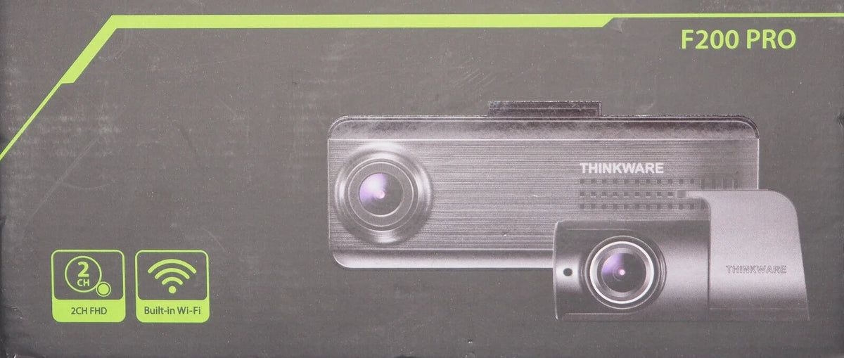 THINKWARE F200 PRO Front and Rear Dash cam with GPS Accessory TW-F200PROD32CH Black