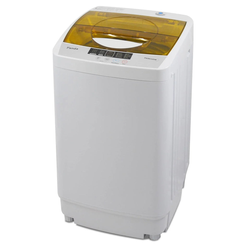 Panda Portable Washing Machine, 1.34 Cu.ft, 10 Wash Programs, 2 built in rollers/casters, Compact Top Load Clothes Washer