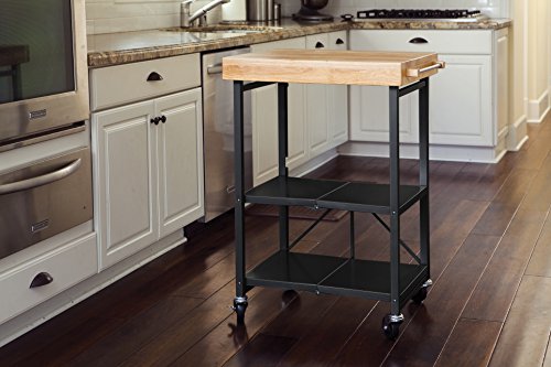 Origami Foldable Kitchen Island Black
