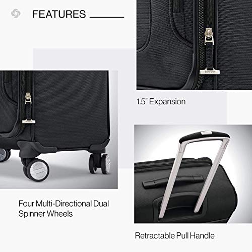 Samsonite 123569 1548 Checked Large Midnight Black