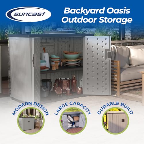 Suncast Backyard Outdoor Storage Peppercorn