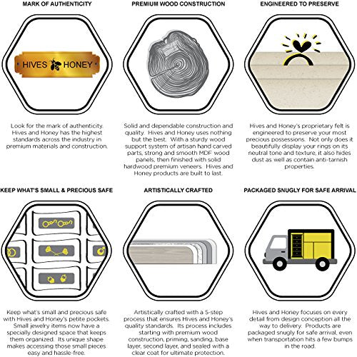 Hives Honey Locking Jewelry Armoire