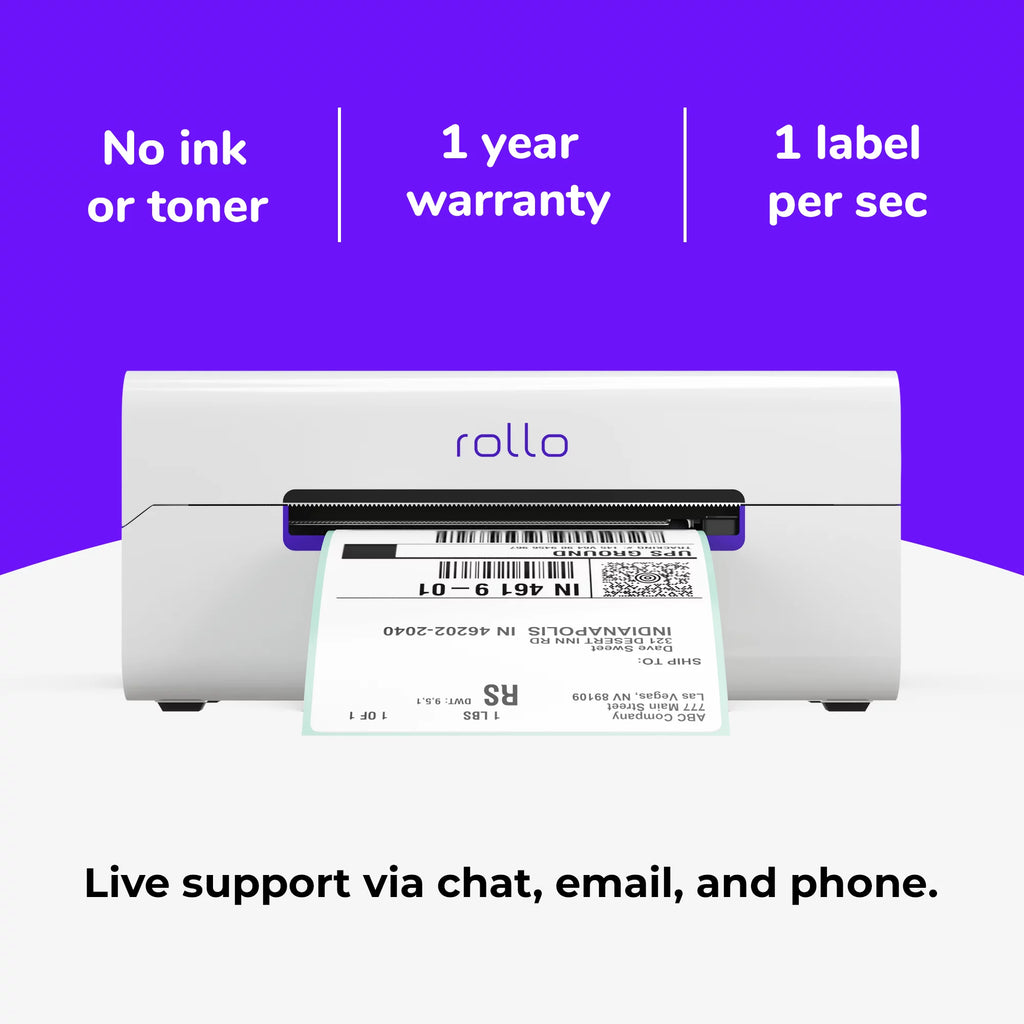 Rollo Wireless Shipping Label Printer - Wi-Fi Thermal Label Printer for Shipping Packages - AirPrint from iPhone, iPad, Mac