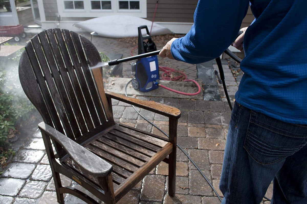 AR Blue Clean, AR383 1,900 PSI Electric Pressure Washer, Nozzles, Spray Gun, Wand, Detergent Bottle & Hose